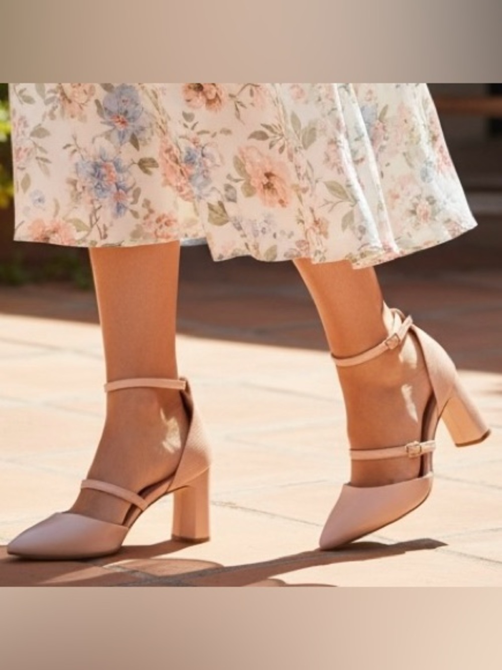 Aldo Blush Pointed-Toe Ankle Strap Heels NWOT